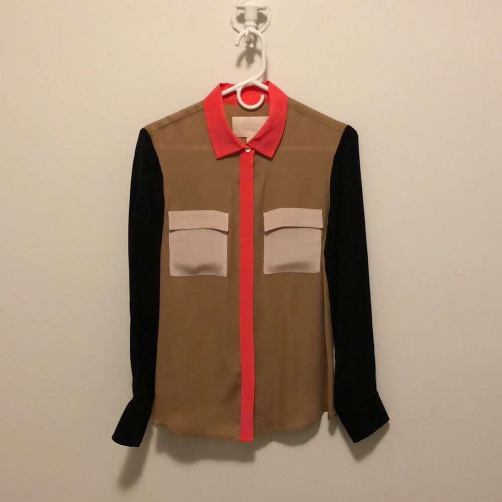 J.Crew Collection Button Down Silk Blouse